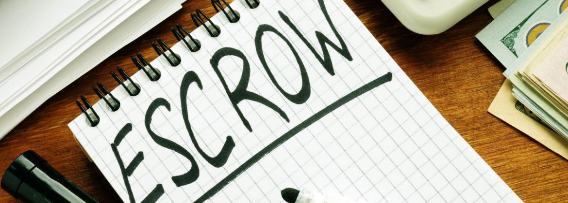 Escrow written on a notepad